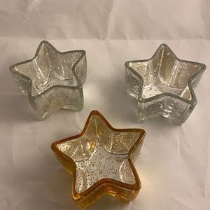 Star Tee light Cups lot of 3
